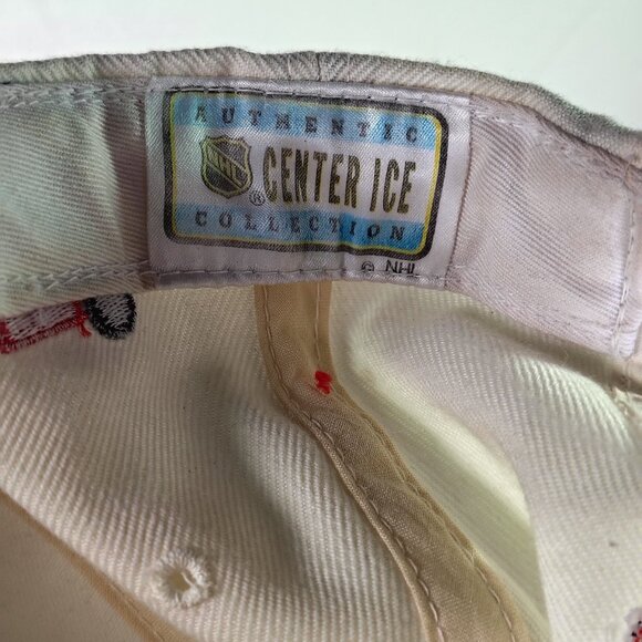 VINTAGE Detroit Red Wings Sports Specialties Hat Cap Snap Back Shadow Logo White - Picture 12 of 13